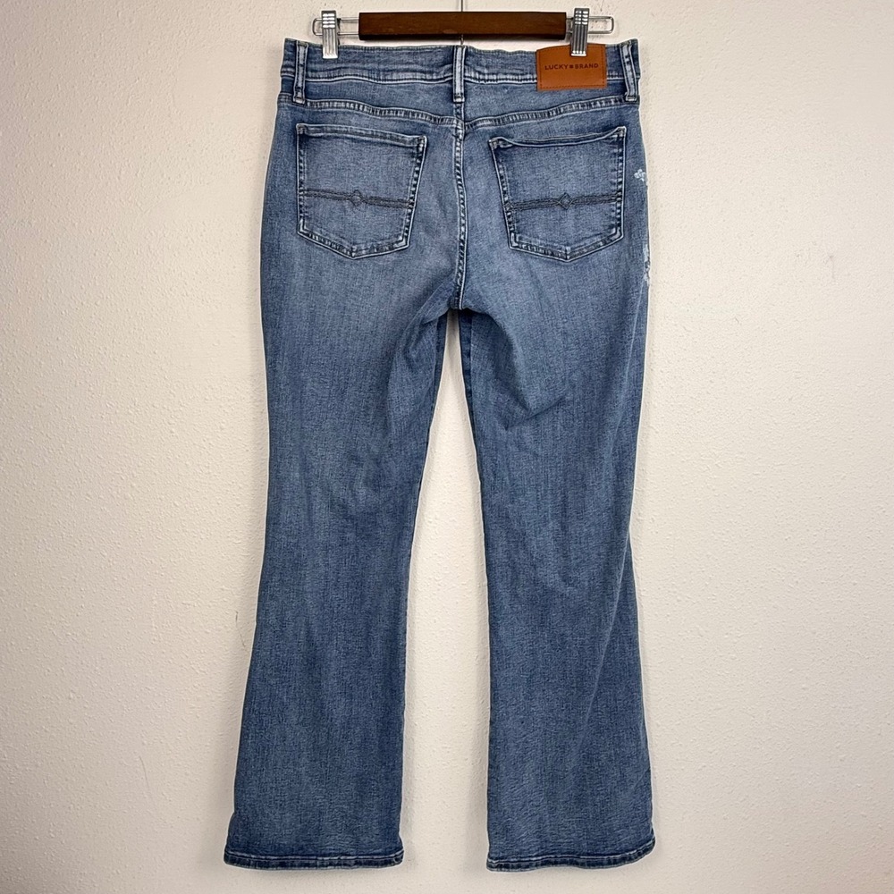 Lucky Brand Sweet Mid Rise Boot Floral Embroidered Jeans Blue 8/29A 144109 - Picture 2 of 12